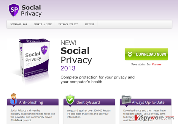 Social Privacy virus snapshot Social Privacy virus snapshot